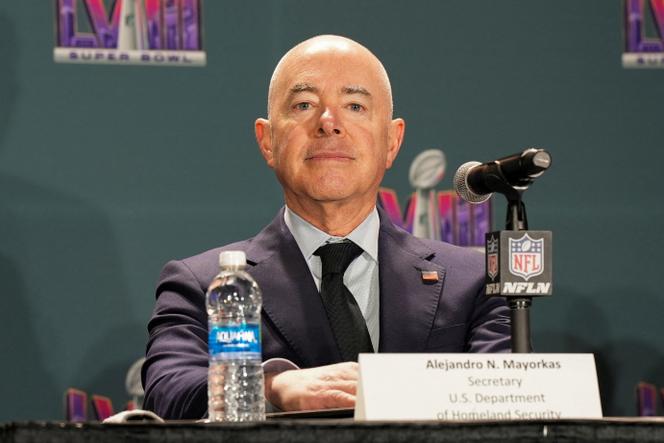 El ministro de Seguridad Nacional de Estados Unidos, Alejandro Mayorkas, en Las Vegas, Nevada, el 7 de febrero de 2024.