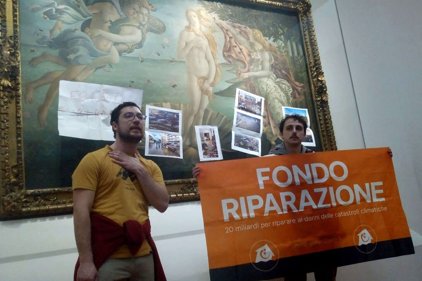 Botticelli painting in Florence targeted by climate activists