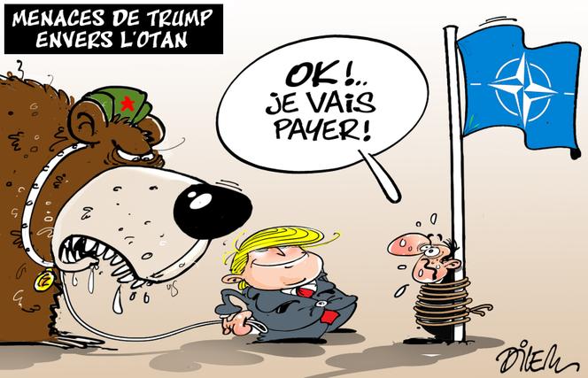 Dessin paru en « une » du « Monde » daté du 15 février, signé par le dessinateur algérien Dilem.
