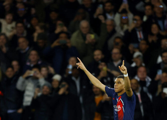L'attaquant du Paris Saint-Germain Kylian Mbappé lors du match de Ligue des Champions contre la Real Sociedad à Paris, le 14 février 2024.
