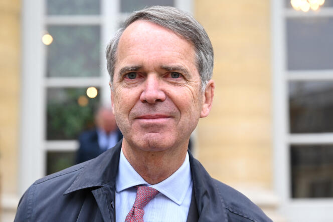 Hubert Mongon, miembro de Medef, en el Ministerio de Trabajo, en París, el 21 de noviembre de 2022. 
