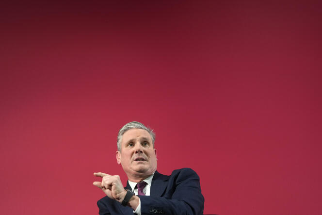 Labor leader Keir Starmer at a business conference in London on February 1, 2024. 