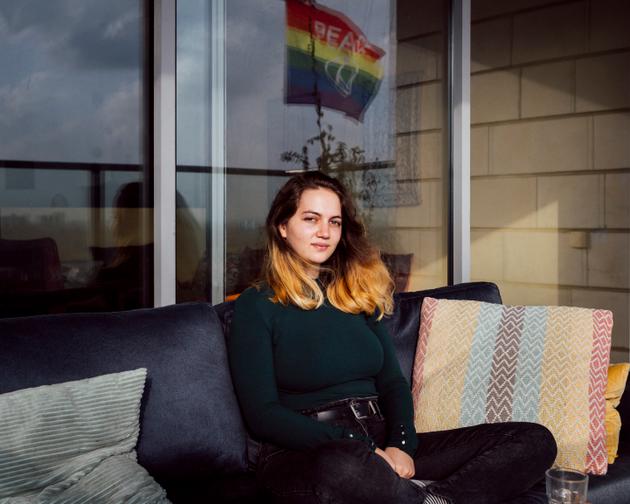 Sofi Orr, 18, at home in Pardes Hanna-Karkur, Israel, January 9, 2024.