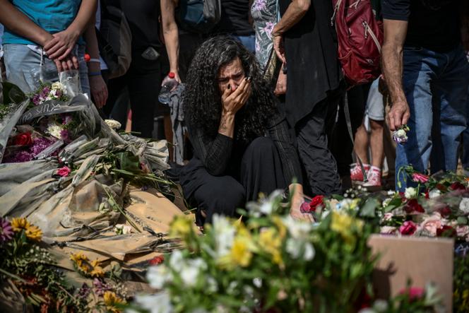 Κατά τη διάρκεια της κηδείας ενός από τα θύματα της Χαμάς, στο Revivim, 22 Οκτωβρίου 2023.
