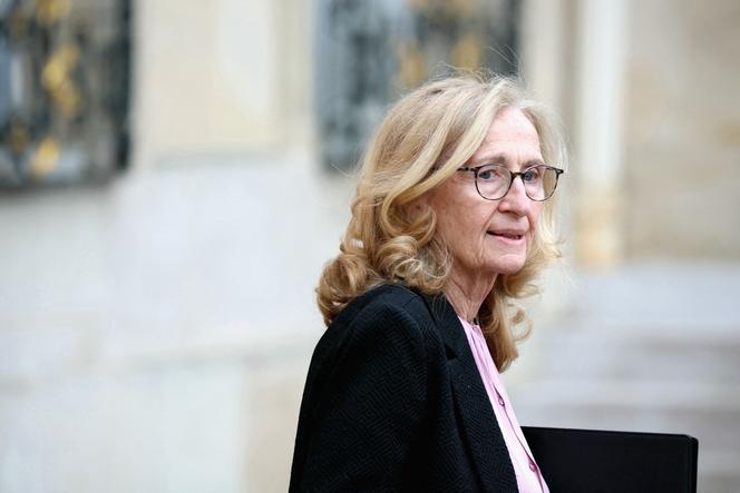 La ministre de l’éducation nationale, Nicole Belloubet, au palais de l’Elysée à Paris après le conseil des ministres, le 14 février 2024.