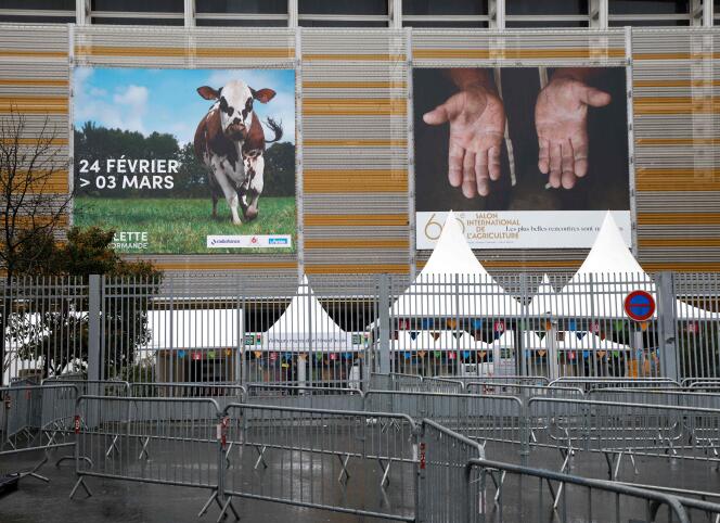 Emmanuel Macron Le Parc des expositions de la porte de Versailles, à Paris, le 22 février 2024, où se tiendra le Salon de l’agriculture à partir du 24 février 2024.