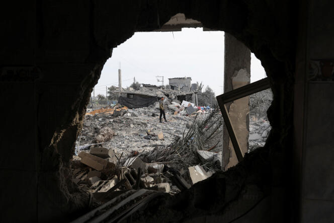 Después de un ataque israelí contra la localidad de Rafah, en el sur de la Franja de Gaza, el 23 de febrero de 2024. 