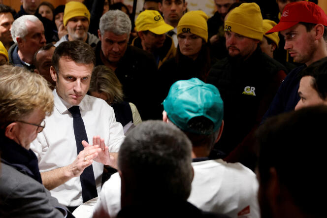 Emmanuel Macron en el Salón Agrícola, en París, el 24 de febrero de 2024.