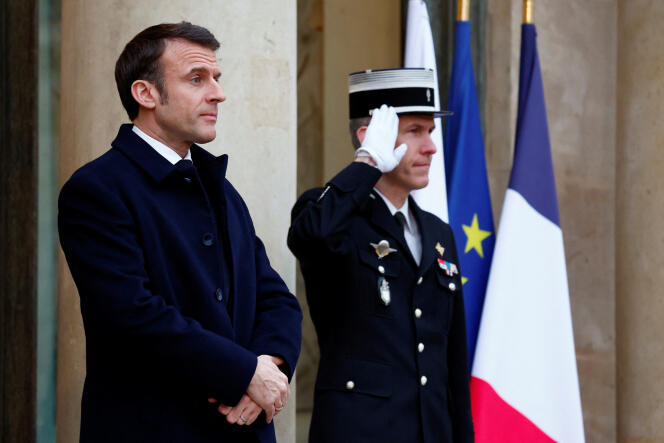 Le président de la République, Emmanuel Macron, à l’Elysée, le 26 février 2024.