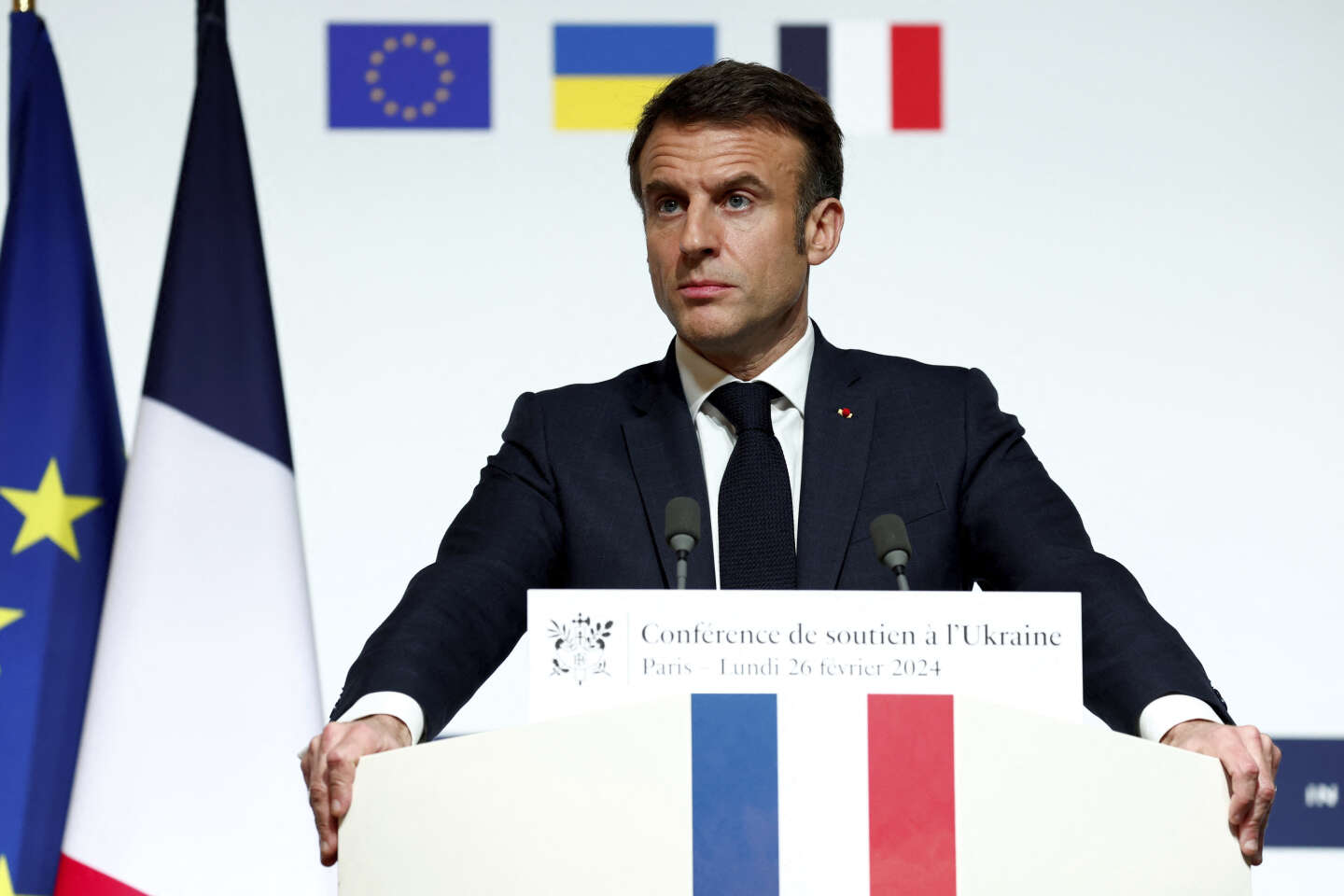« Les propos du président Macron valident une réalité : il n’y aura de solution politique au conflit que lorsque l’Ukraine aura l’avantage militaire »