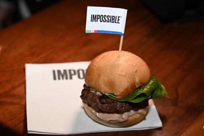 L’Impossible Burger 2.0, présenté au Consumer Electronics Show, à Las Vegas, le 7 janvier 2019.