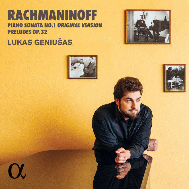 Pochette de l’album consacré à Rachmaninov par Lukas Geniusas (piano).
