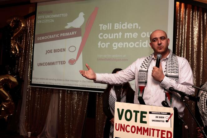 In the state's primary to express his displeasure with the policy of support for Israel led by Joe Biden 