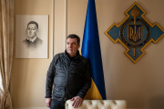 Oleksi Danilov, head of the Ukrainian Security and Defense Council, in his offices in Kyiv, February 22, 2024.