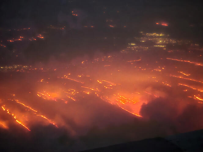 Vista aérea de los devastadores incendios en Texas tomada el 27 de febrero. 