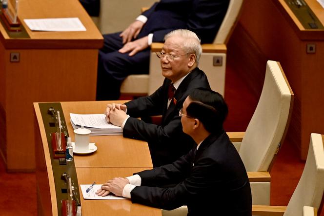 El secretario general del Partido Comunista de Vietnam, Nguyen Phu Trong, en la Asamblea Nacional en Hanoi el 15 de enero de 2024.