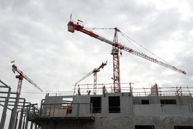 Un chantier Nexity à Ivry-sur-Seine, dans le Val-de-Marne, en avril 2020. 