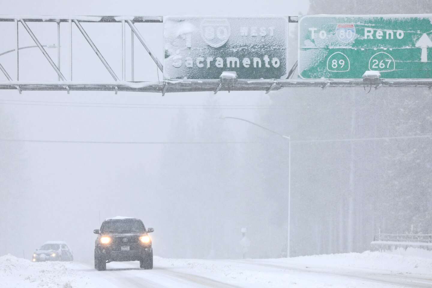 A monster blizzard is expected to bring 10 feet of snow to California and Nevada mountains