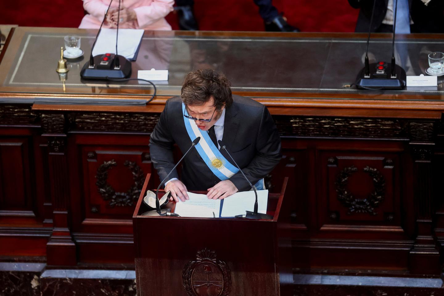 Argentina's libertarian President Milei warns parliament that he will govern 'with or without' political support