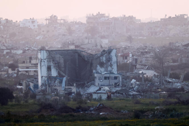 Un edificio dañado en Gaza, como parte del conflicto entre Israel y el grupo islamista palestino Hamás, 2 de marzo de 2024. 