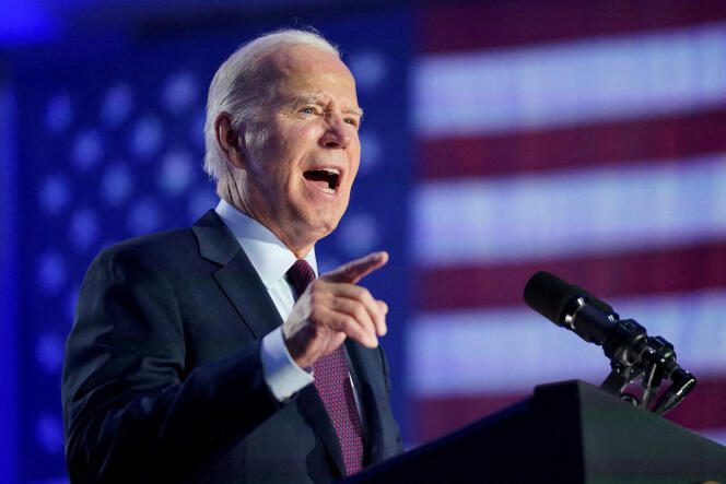 US President Joe Biden holds a campaign rally ahead of the state's Democratic presidential primary, in Las Vegas, Nevada, US February 4, 2024.