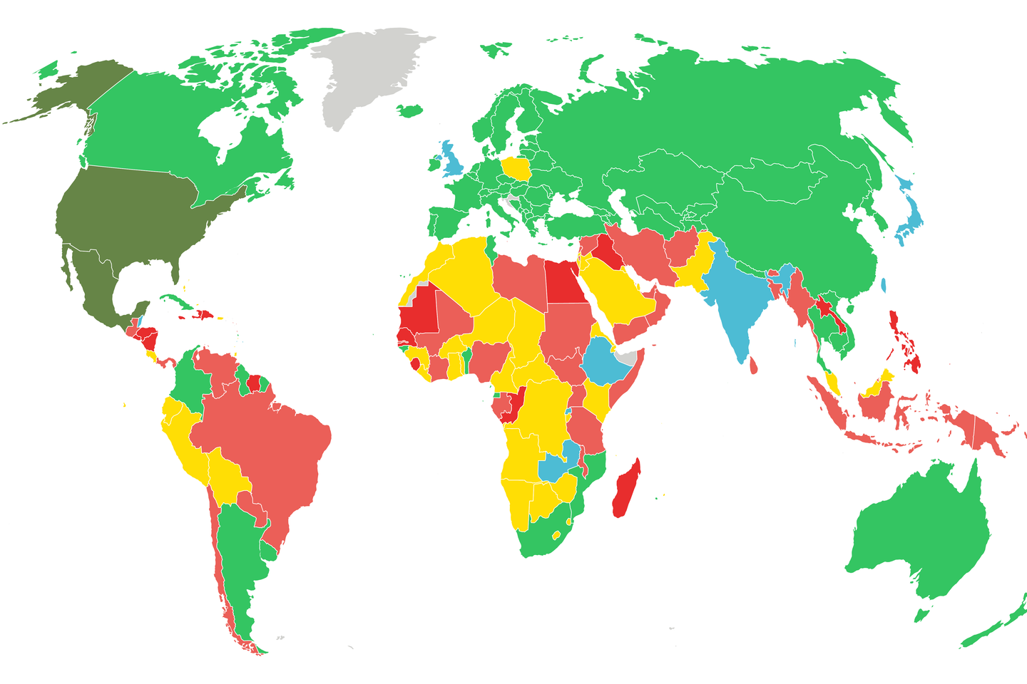 Ivg dans le monde : la carte des pays qui autorisent, restreignent ou interdisent l’avortement