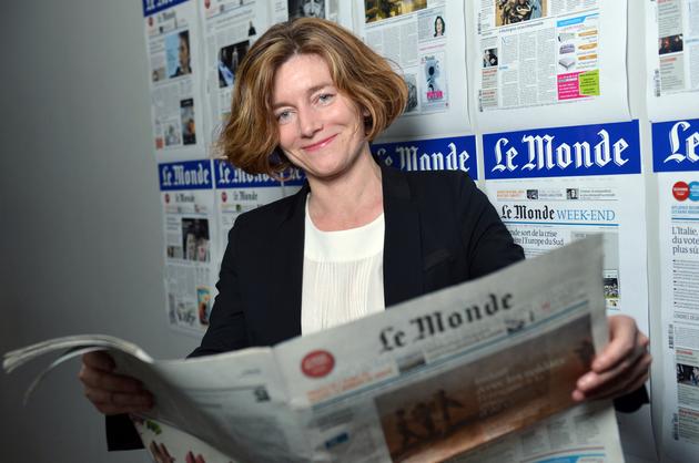 Natalie Nougayrède, 46 ans, nouvelle directrice « Monde », le 7 mars 2013, dans les locaux du journal, à Paris.