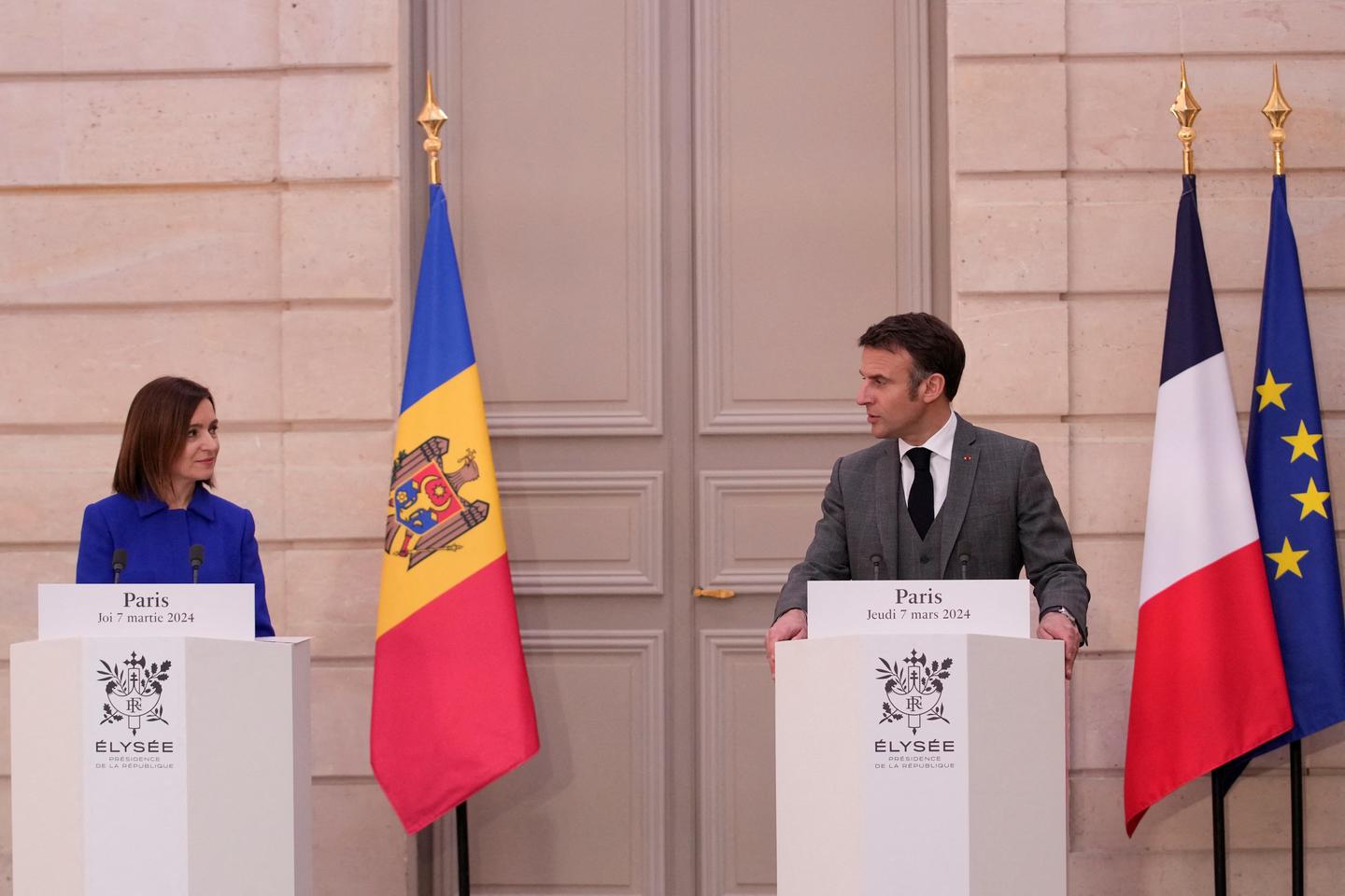 Macron states 'unwavering support' for Moldova in face of Russian menace