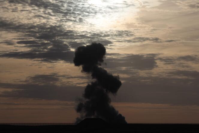 Un bombardeo israelí en la frontera con la Franja de Gaza, 7 de marzo de 2024.