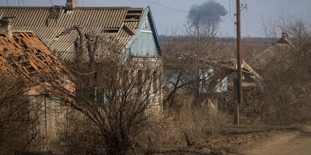 Un bombardement près de la ville de Bakhmout, dans l’oblast de Donetsk, en Ukraine, le 8 mars 2024. 