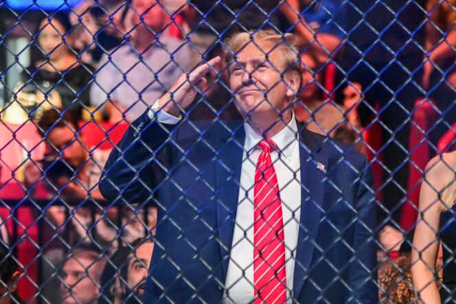 Donald Trump assiste à une soirée de MMA, à Miami (Floride), le 9 mars 2024.