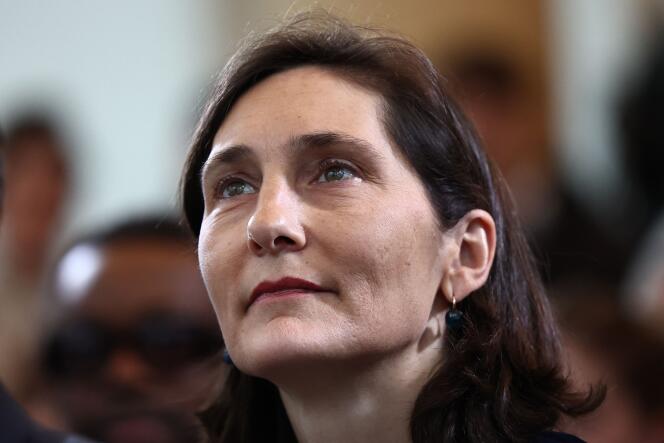 Sports Minister, Amelie Aude-Castera in Paris on March 11, 2024.