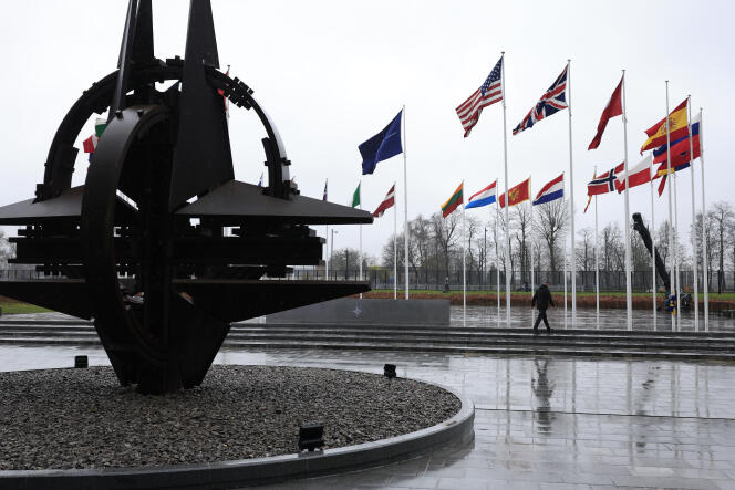 Au siège de l’OTAN à Bruxelles, le 11 mars 2024.