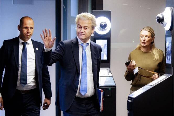 Geert Wilders in Den Haag, 24 januari 2024. 