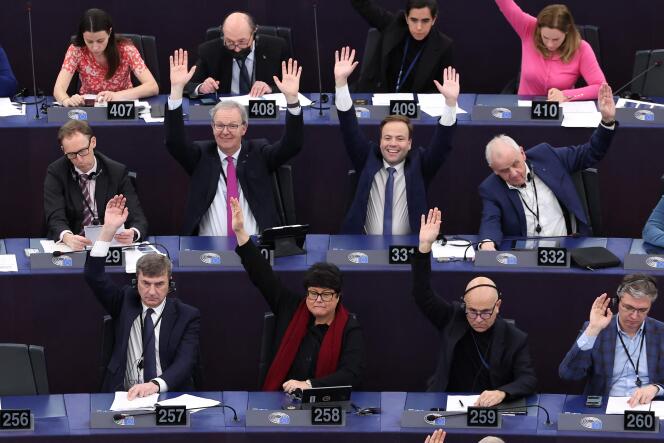 Au Parlement européen, à Strasbourg, le 13 mars 2024. 
