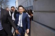 Shou Zi Chew, PDG de TikTok, après une rencontre avec le sénateur démocrate John Fetterman, le 14 mars 2024, à Washington.