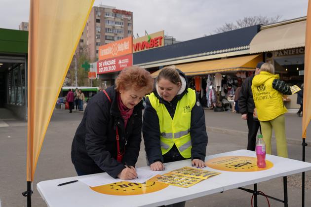 Members of Alliance for the Union of Romanians, Bucharest, Romania, March 10, 2024.