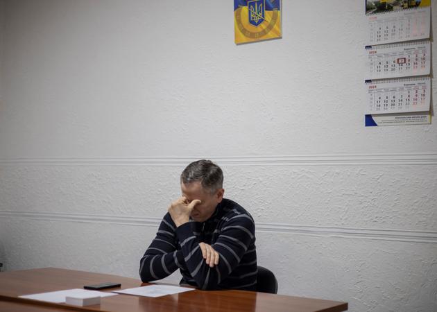 Oleksandr Sayuk, mayor of Nikopol, southern Ukraine, on March 7, 2024.
