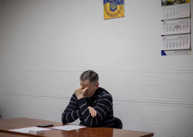 Oleksandr Sayuk, alcalde de Nikopol, sur de Ucrania, 7 de marzo de 2024.