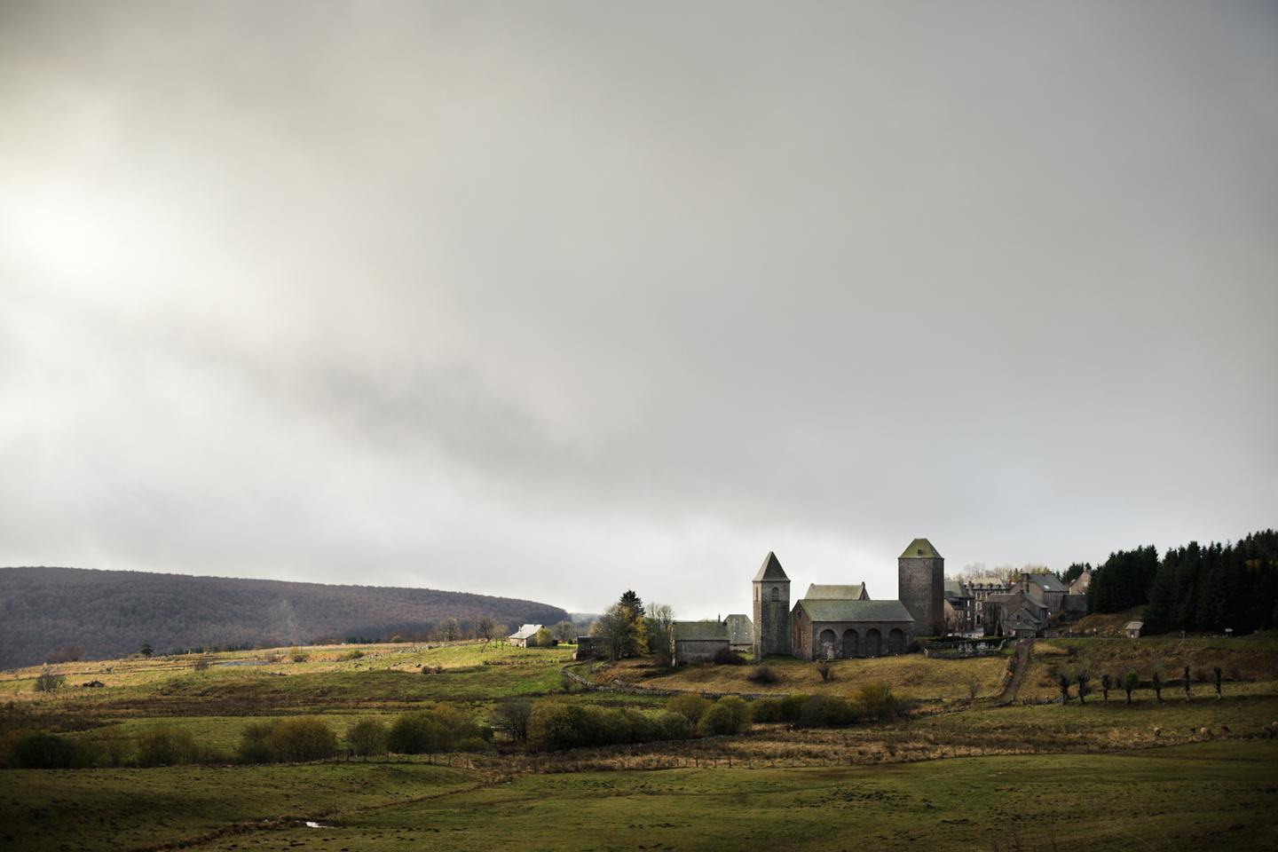 En Aveyron, un área de descanso de camino a Compostela