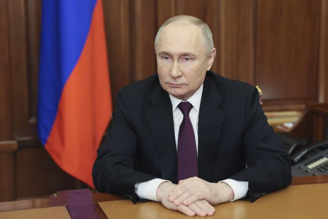 Russian President Vladimir Putin in Moscow on March 21, 2024.