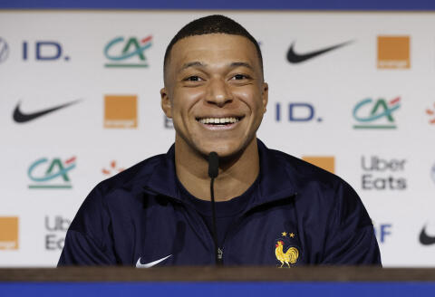 Soccer Football - International Friendly - France Press Conference - Lyon, France - March 22, 2024
France's Kylian Mbappe during the press conference REUTERS/Benoit Tessier