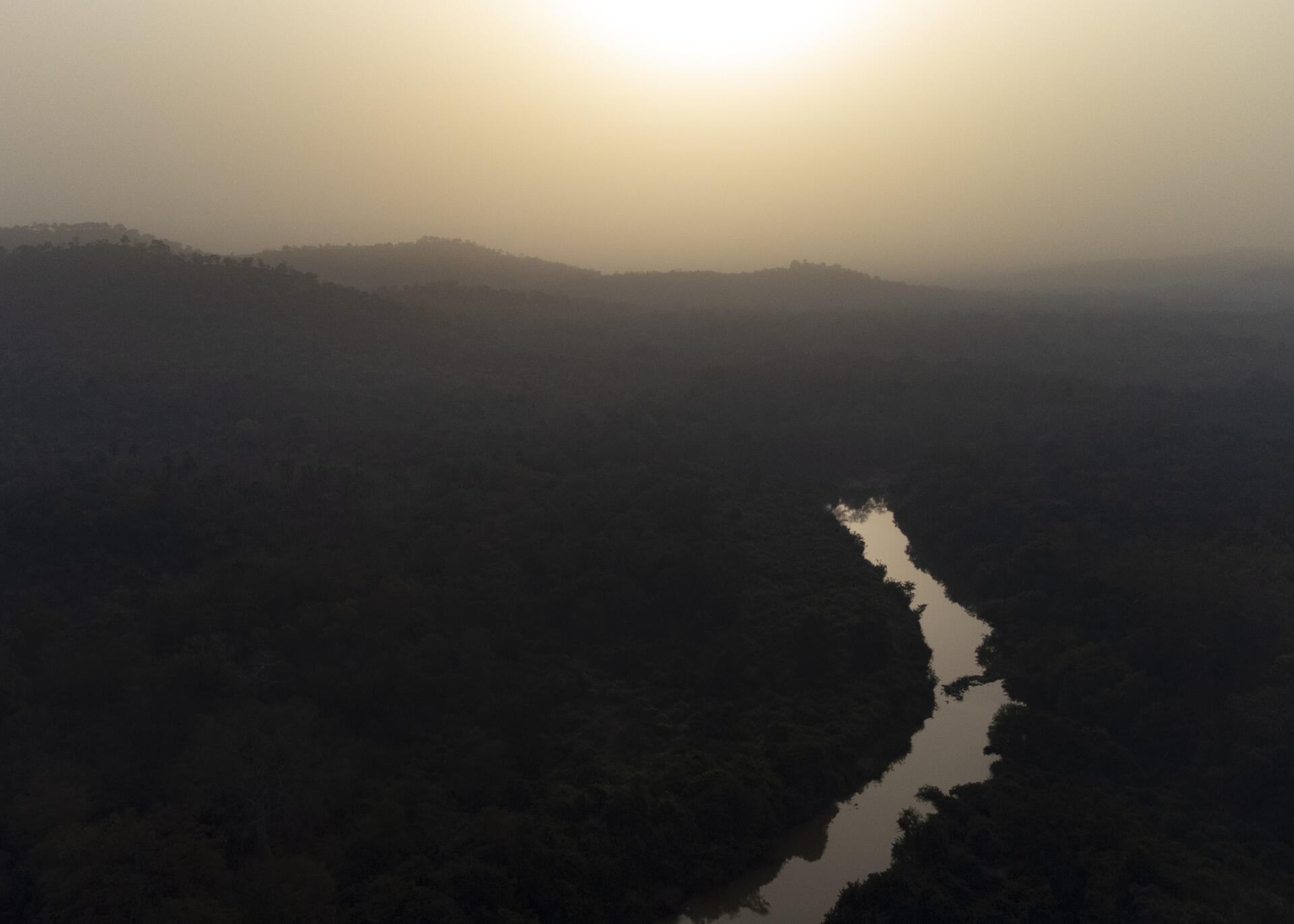 The N'Zi River Lodges private reserve, crossed by the N'zi River, in Ivory Coast, January 28, 2024