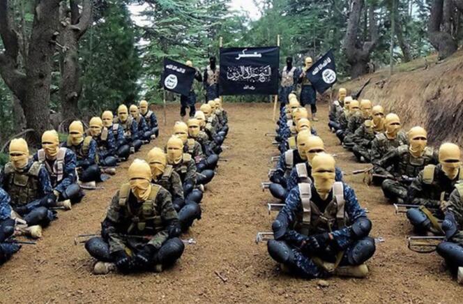 In a training camp of the Islamic State organization in Khorasan (IS-K), in eastern Afghanistan, in August 2021.