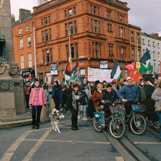 Demonstration against Israeli genocide and in support of Palestinian rights , Dublin, Ireland, 2nd March 2024.