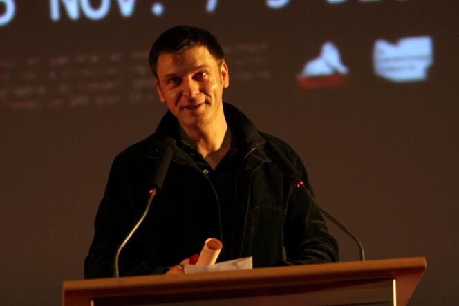 Laurent Achard, lors de la remise du Prix du public du festival Entrevues pour son film « Le Dernier des fous », à Belfort, le 2 décembre 2006.