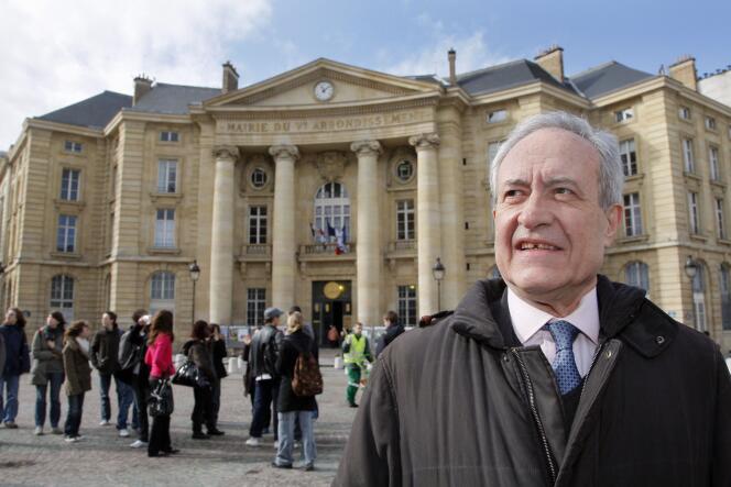Jean Tiberi, entonces alcalde del distrito 5 de París, 12 de marzo de 2008.