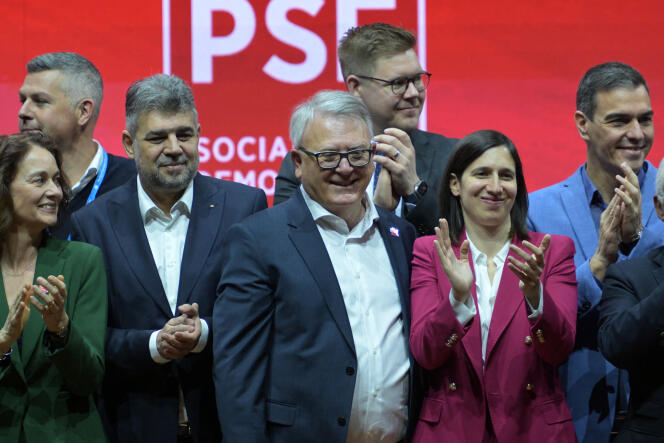 Nicolas Schmit, candidat commun désigné par le Parti socialiste européen lors de son congrès électoral, en prévision des élections européennes. A Romme, le 2 mars 2024.