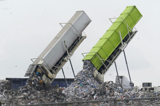 Une décharge d’ordures, à Lenox Township (Michigan), le 28 juillet 2022. 