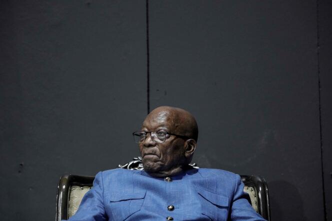 L’ancien président sud-africain Jacob Zuma, près du Cap, le 10 mars 2024.